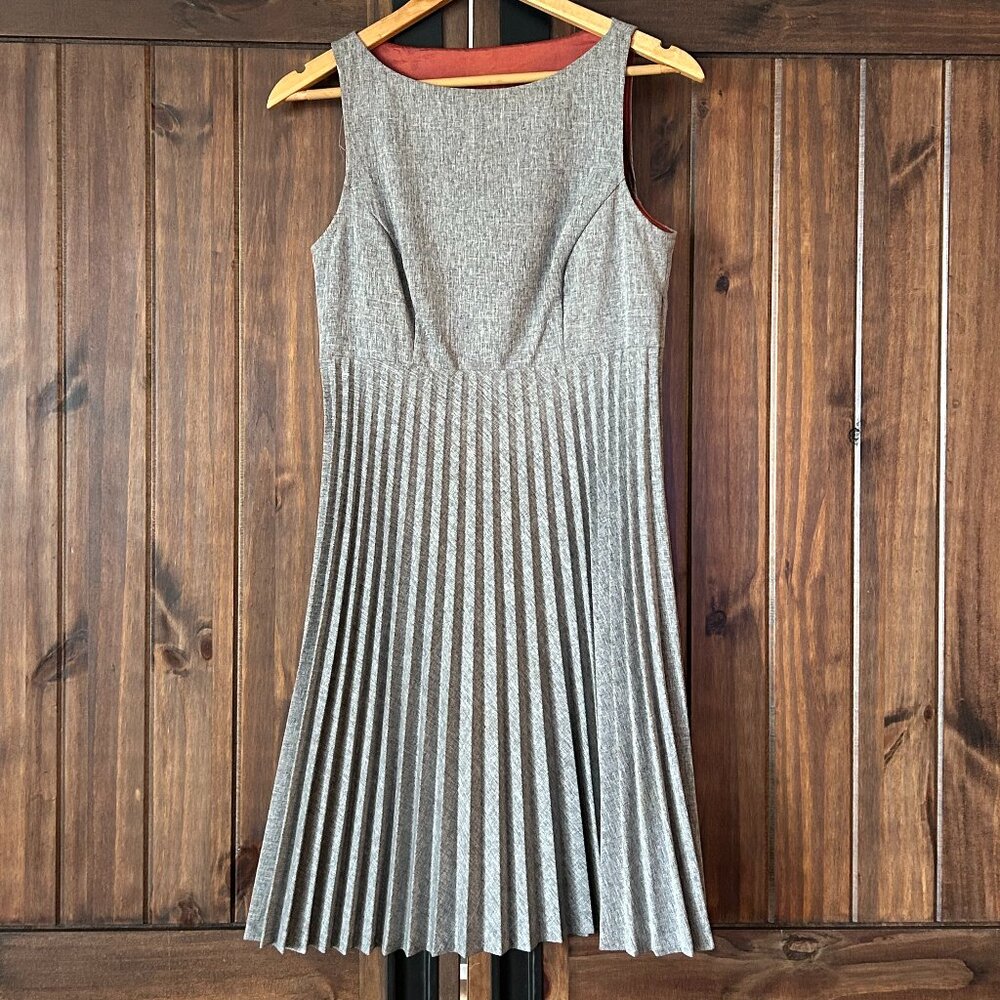 Grey Pleated Dress